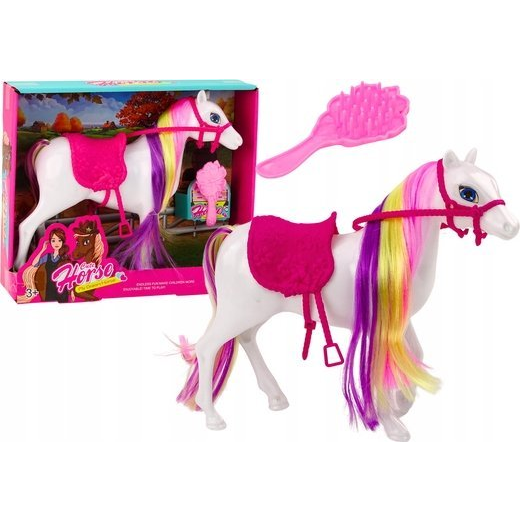 Ló Figura - Ápolóval, Nyereggel, Istállóval, Fehér ( )