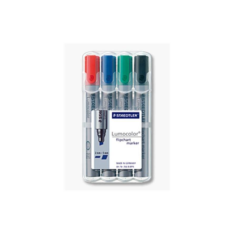 Staedtler Lumocolor 356 B 2-5mm Flipchart marker készlet - 4 szín (356 B WP4)
