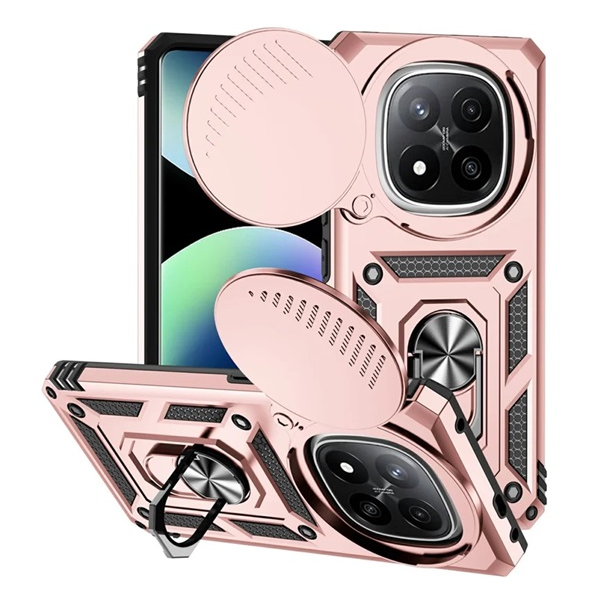 Defender szilikon telefonvédő (ütésállóság, tartógyűrű, kameravédő) ROZÉARANY Xiaomi Redmi Note 14 Pro Plus 5G "Gigapack csomagolás" (GP-172280)