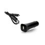 AlCATel Зарядно за кола USB гнездо (5V / 1000mA + DC53 microUSB кабел), Черен