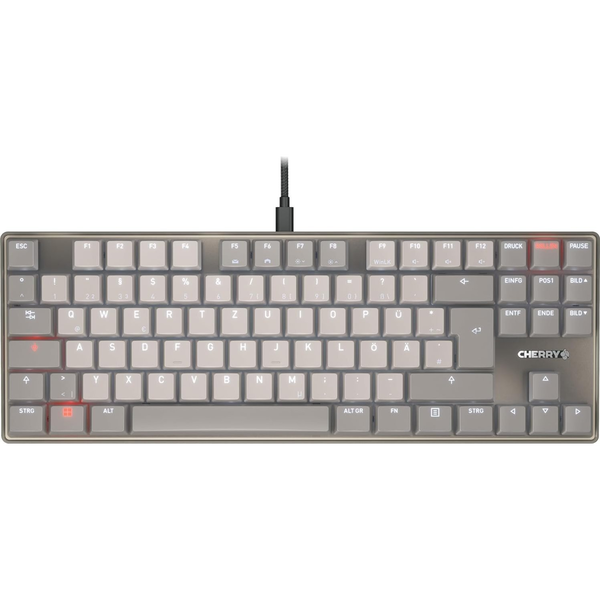 CHERRY KC 500 MX LP TKL πληκτρολόγιο Σπίτι/Γραφείο USB QWERTZ Γερμανικός Μαύρος (Μαύρο), Γκρι