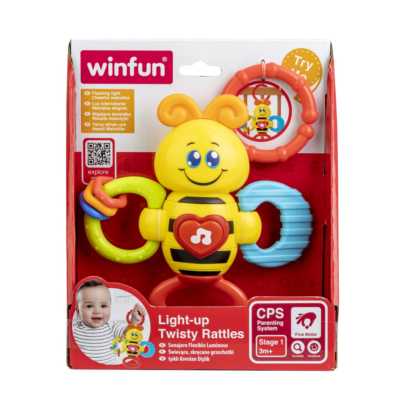 Winfun Világítós Rágóka - Méhecske (Win000625)