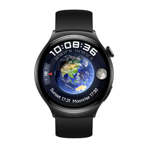 Huawei WATCH 4 3,81 см (1.5") AMOLED 46 мм Цифров 466 x 466 пиксела Тъчскрийн Черен Wi-Fi GPS (сателитен)