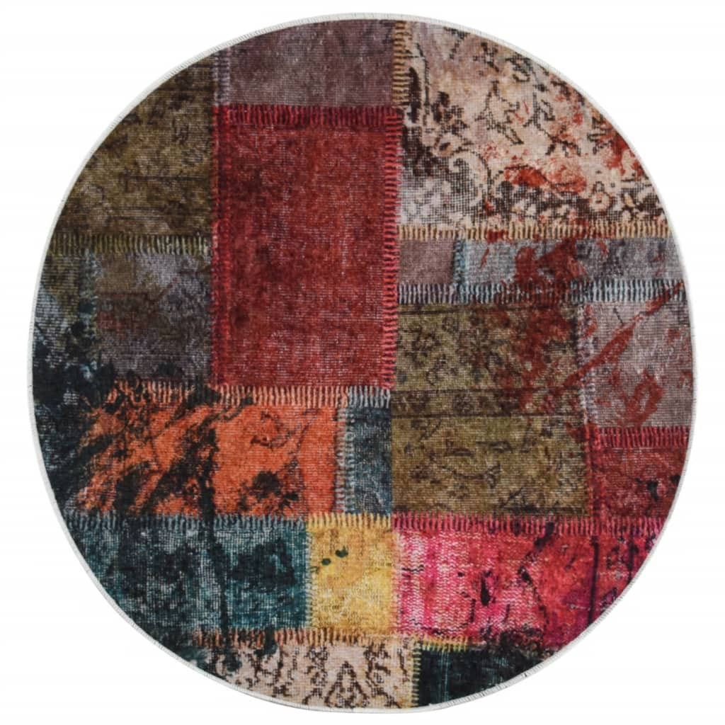 többszínű mosható csúszásgátló szőnyeg Ø 200 cm (136636)