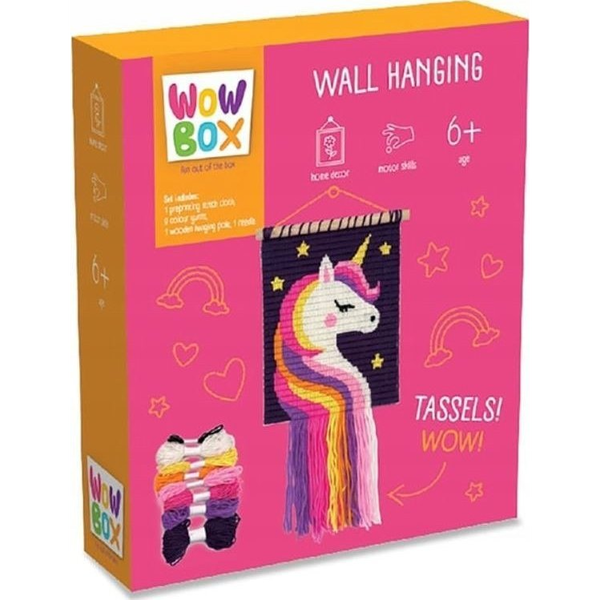 TM Toys Wow Box Csináld magad Unikornis fali dísz makramé kézműves készlet