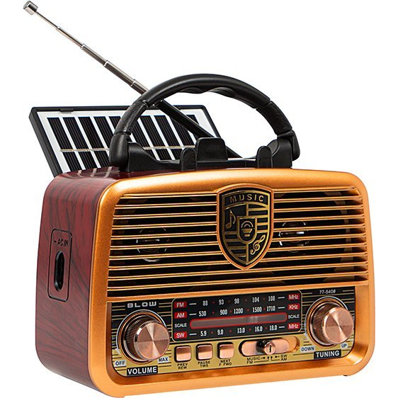 BLOW RA10 Bluetooth hordozható analóg AM/FM retro rádió - Barna