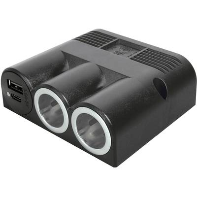 ProCar Felületre szerelhető hármas aljzat Power USB-C / A kettős aljzattal 12 vagy 24 V/DC (67344000)