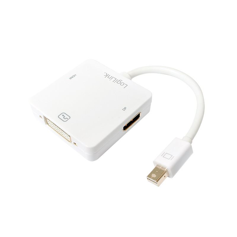 Logilink DisplayPort adapter mDP/M HDMI+DVI+DP 4K/30 Hz 0,15m (CV0045A) (CV0045A)