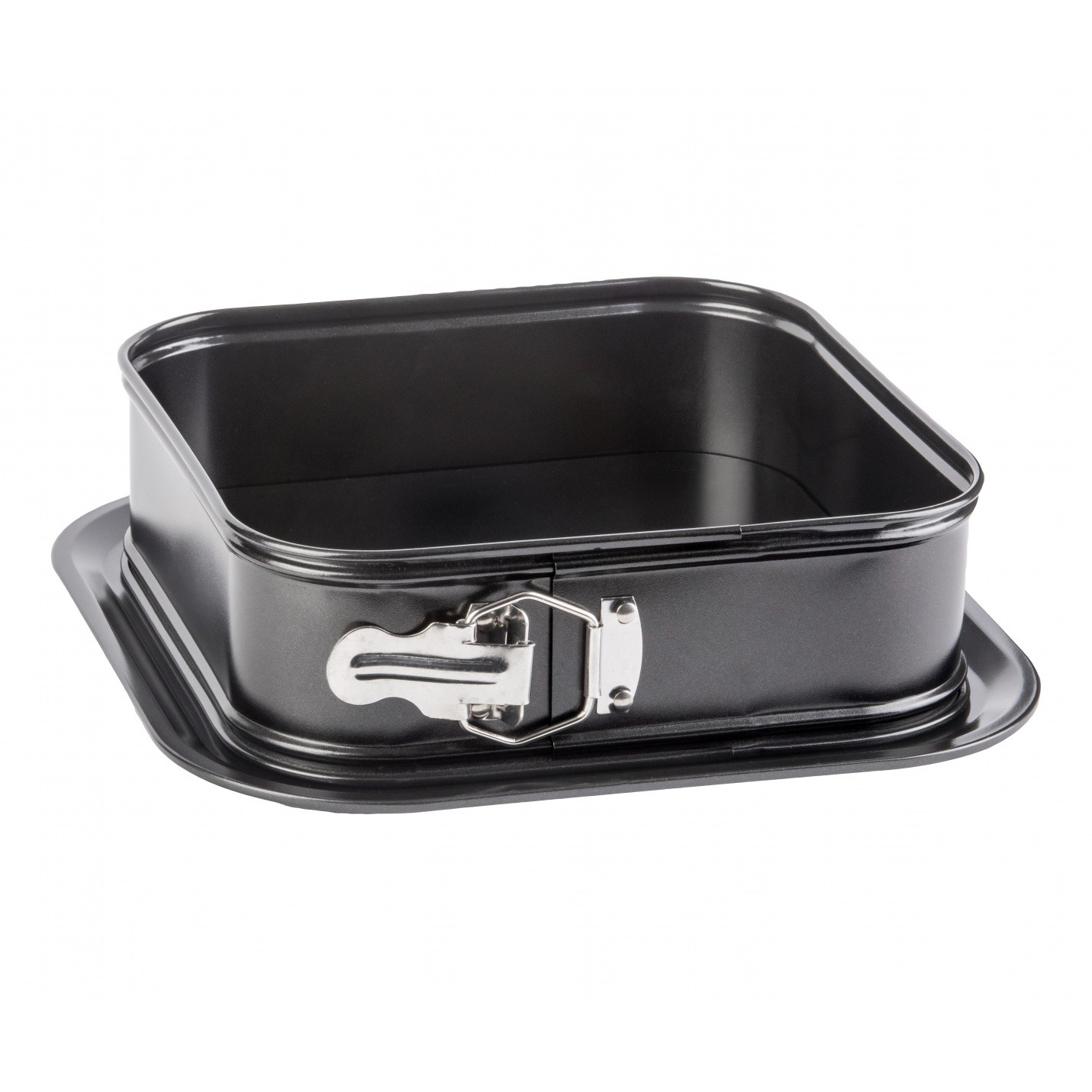Berretti BR-8693 Szögletes csatos tortaforma 23,5 x 23,5 cm - Fekete (BR-8693)