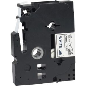Brother TC-401 labelprinter-tape Zwart op rood