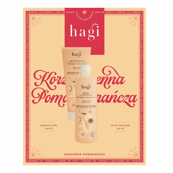 HAGI_SET Korzenna Pomarańcza balsam do ciała 200ml + żel do mycia ciała 300ml