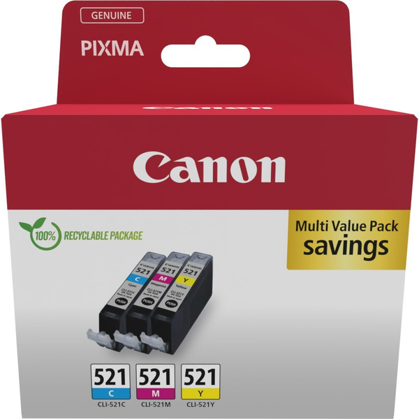 Canon 2934B016 blækpatron 3 stk Original Blå, Magenta, Gul