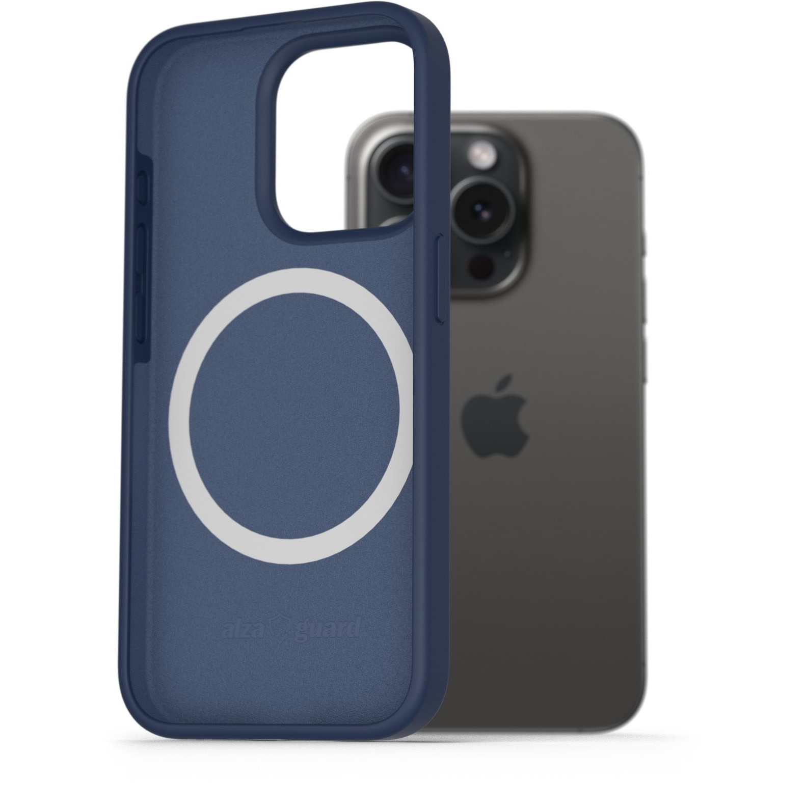 AlzaGuard Silicone Case Compatible with Magsafe iPhone 15 Pro kék tok (AGD-PCMS20L)