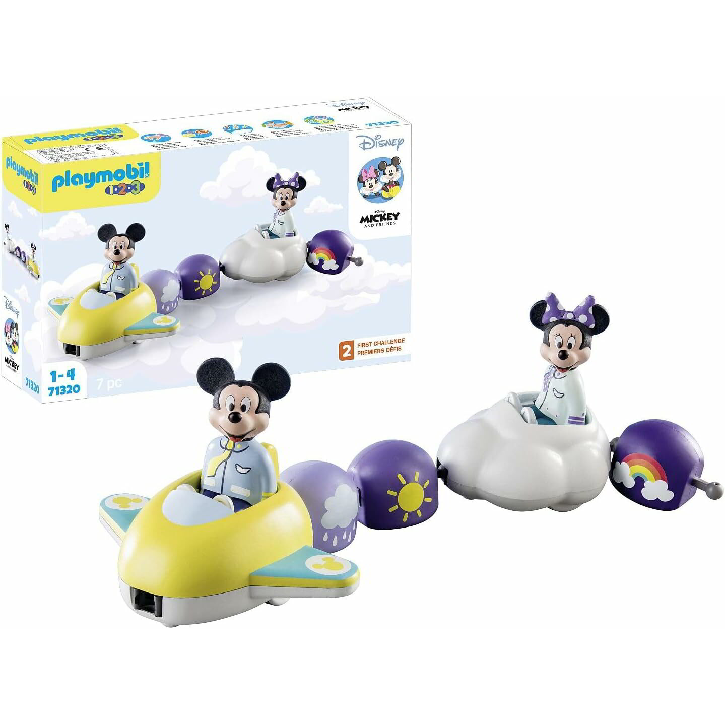 Playmobil 1.2.3 & Disney: Mickey & Minnie felhőrepülővel (71320)
