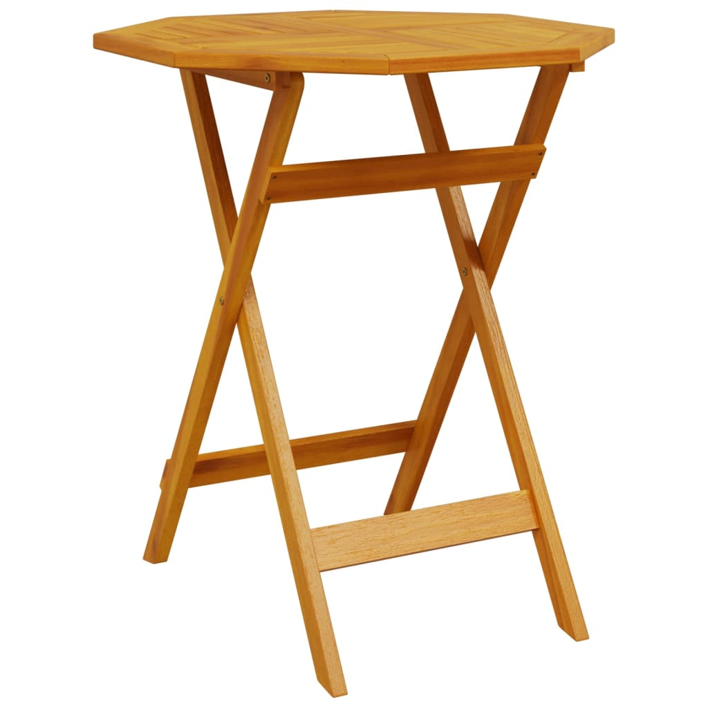 tömör akácfa összecsukható kerti asztal Ø70x75 cm (4004910)