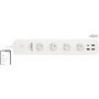 iGET HOME Power 4 USB Smart WiFi hosszabbító, fogyasztásmérés, 4× AC 230 V, 4× USB port, 3680 W