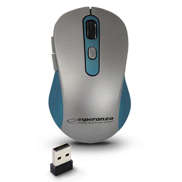 Mouse wireless Esperanza EM131B ADARA - Gri/Albastru 1600DPI