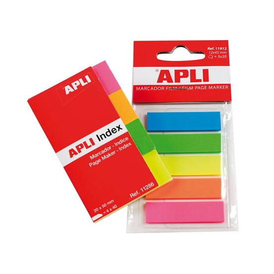 Apli 12x45mm Jelölőcímke - Vegyes színek (125 lap) (11912)