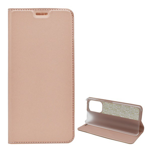 Калъф Xiaomi Poco F3 / Mi 11I Стоящ, кожен ефект (обръщане, отваряне настрани, функция за настолен държач) розово злато 2