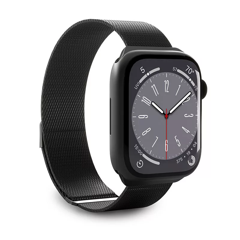 SBS Puro Milanese Apple Watch 38/40/41mm Fém szíj - Fekete (PUMILAW40BLK)