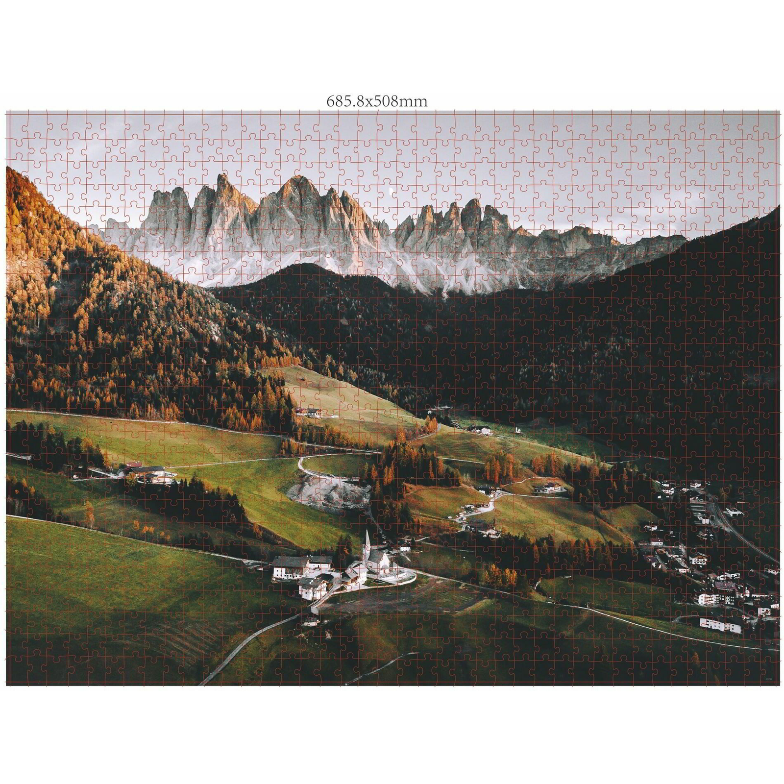 Ambassador Val di Funes Dolomitok (Tobias Haegg) - 1000 darabos puzzle (7230762)