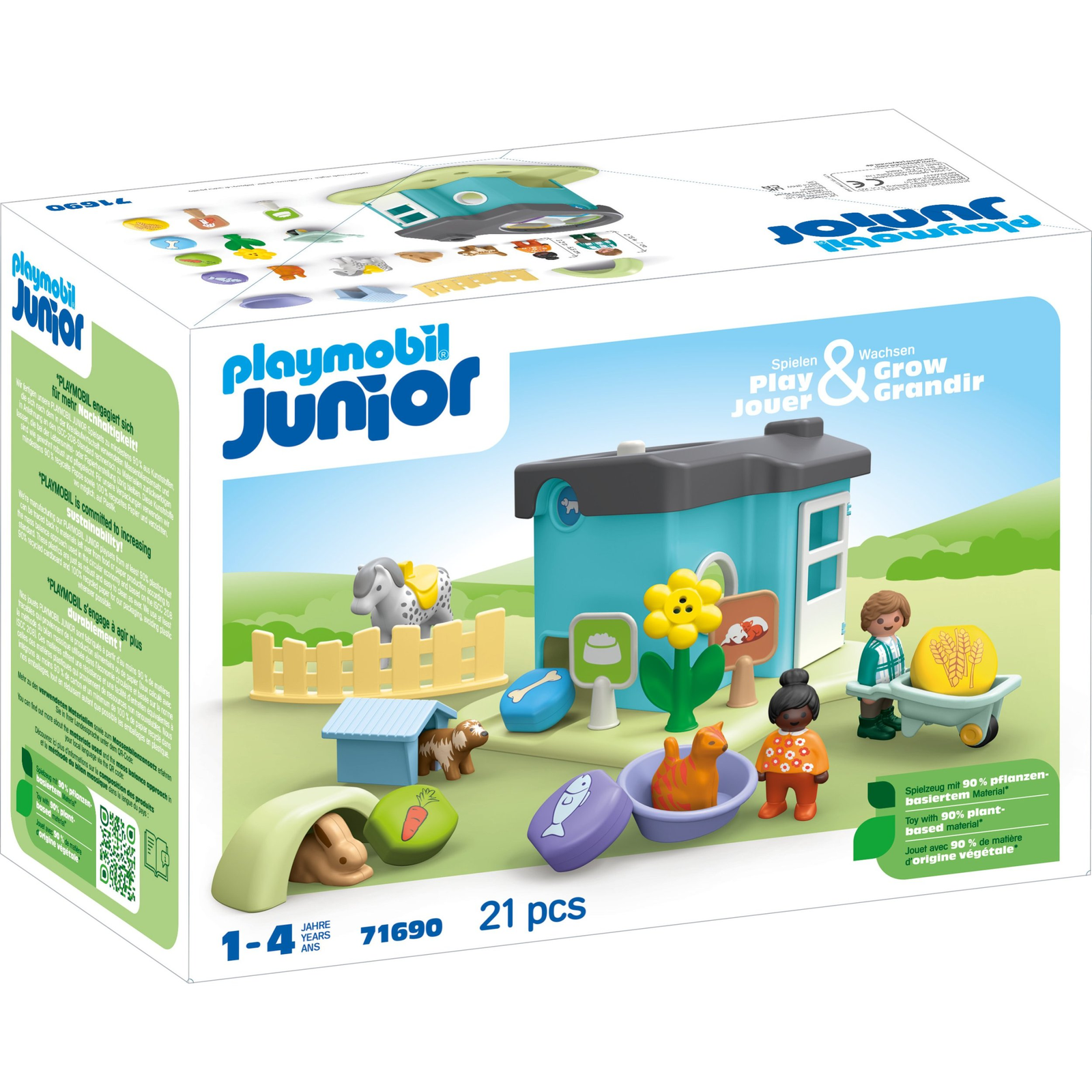 Playmobil 71690 Junior - Állatpanzió etetővel építőjáték (WPPAYS0U9071690)