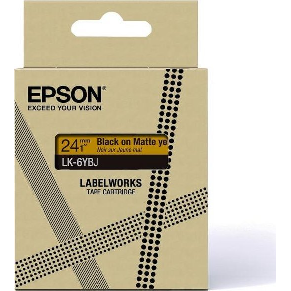 Epson C53S672076 nastro per etichettatrice Nero su giallo