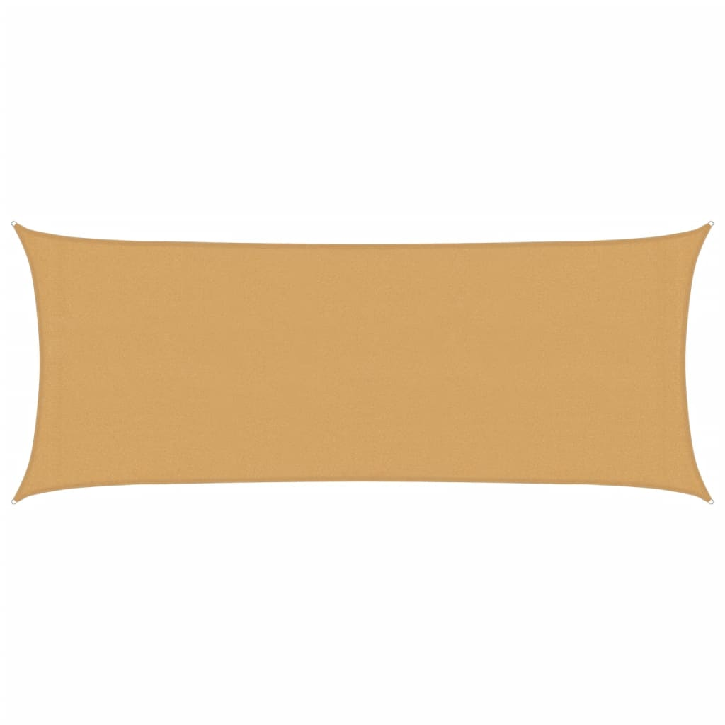 homokszínű négyszögletű HDPE napvitorla 160 g/m² 2x5 m (4002033)