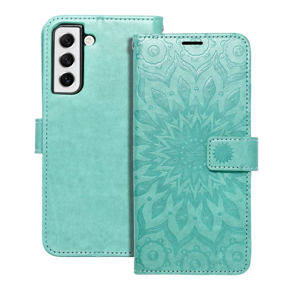 MEZZO flip tok Samsung Galaxy S21 FE készülékhez Mandala zöld