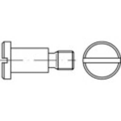 TOOLCRAFT 1063136 Laposfejű csavarok M8 10 mm Egyeneshornyú DIN 923 Nemesacél 100 db (1063136)