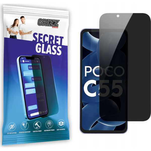  GrizzGlass Szkło prywatyzujące GrizzGlass SecretGlass Xiaomi Poco C55