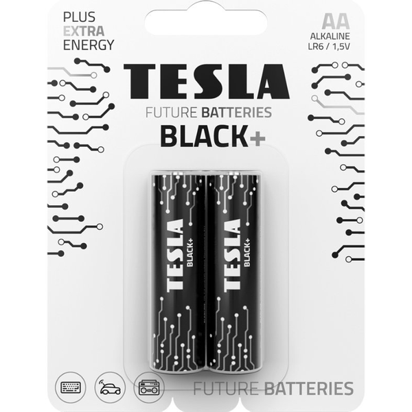 TESLA Alkáli Elem AA BLACK+[2x120]