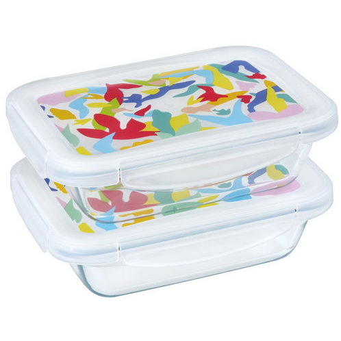 PYREX 913S677/7643 Ételtároló doboz szett, téglalap alakú, 0,8 l, 2 db (3426470299978)