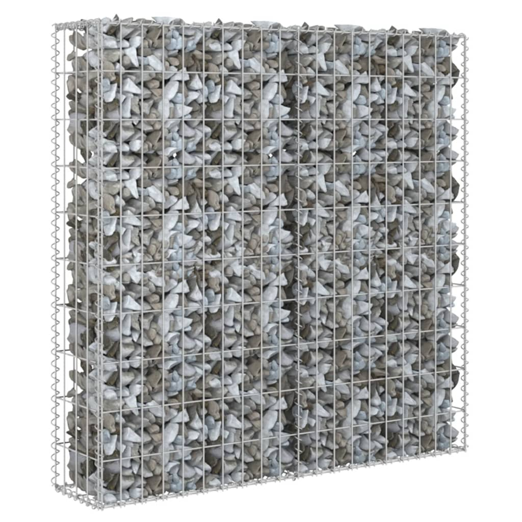 horganyzott acél gabion fal felső zárással 80 x 20 x 100 cm (143577)