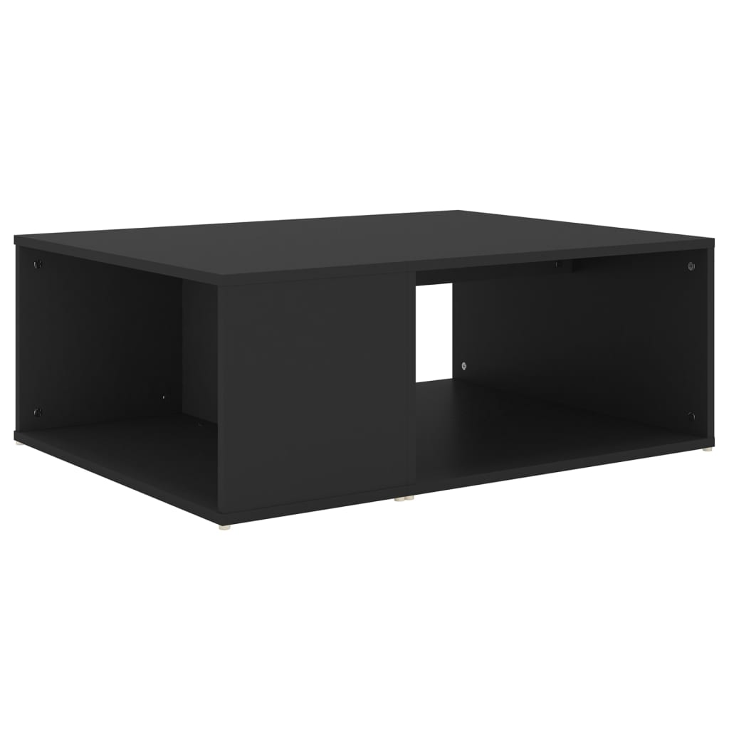 fekete forgácslap dohányzóasztal 90 x 67 x 33 cm (806904)