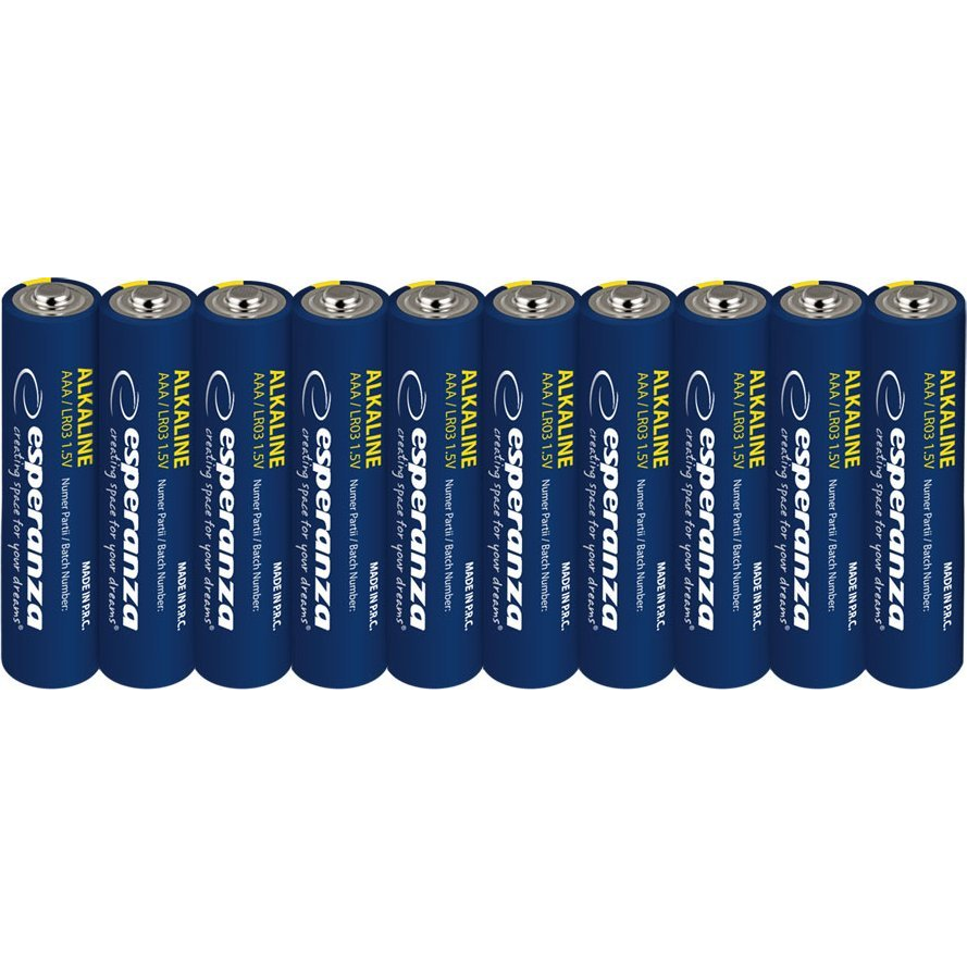 Esperanza AAA Alkáli Elem 10db/csomag (EZB113)