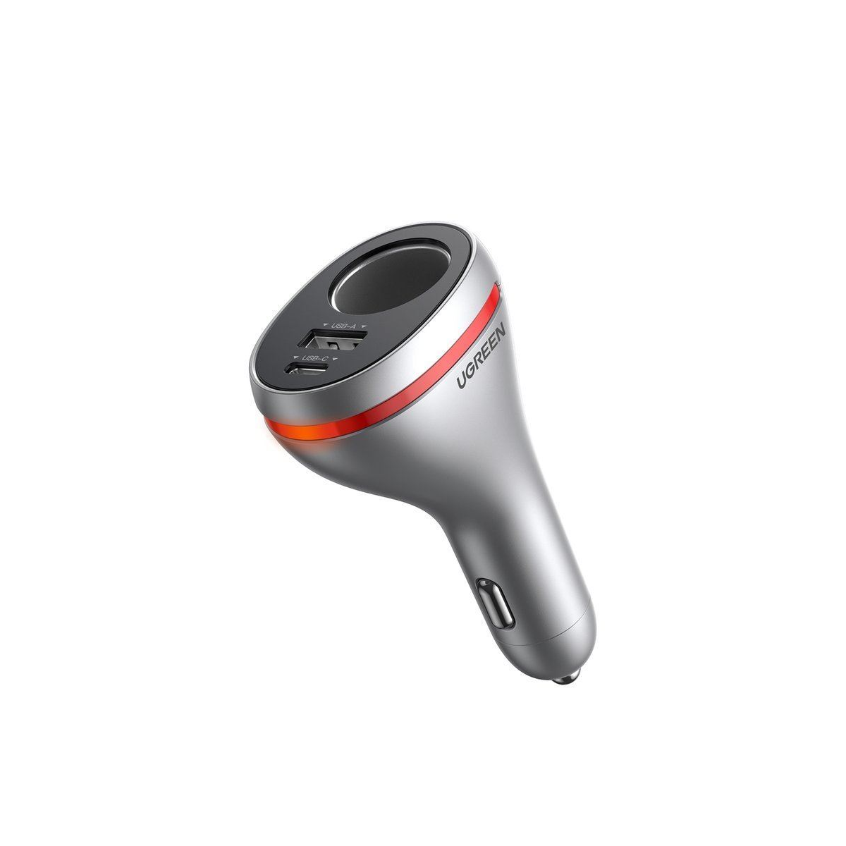 UGREEN CD204 autós töltő, USB, USB-C, 84W, szürke (60712) (UG60712)