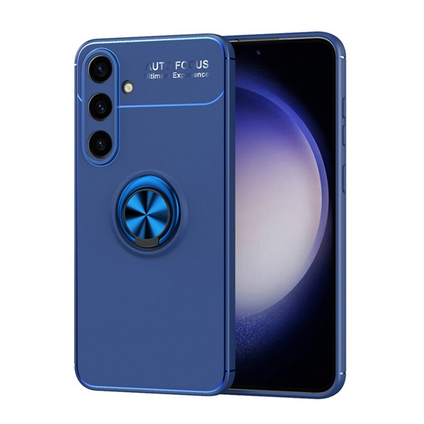 Szilikon telefonvédő (asztali tartó, tartógyűrű, 360°, mágneses) SÖTÉTKÉK Samsung Galaxy S24 Plus (SM-S926) "Gigapack csomagolás" (GP-151344)
