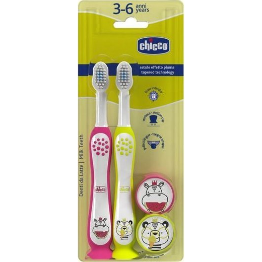 Chicco Fogkefe Készlet Gyerekeknek Hippo-Panda, 2 db (CHIC-6528)