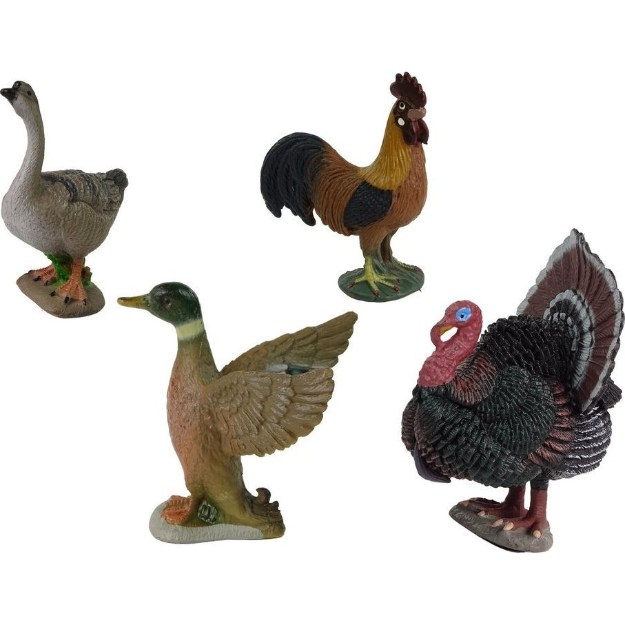 Nagy Haszonállatok Figura Szett - Talicskával és Parasztudvarral, 11 db (12385)