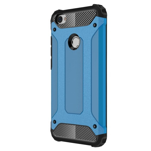 Xiaomi Redmi Note 5A, Műanyag hátlap védőtok, Defender, fémhatású, világoskék