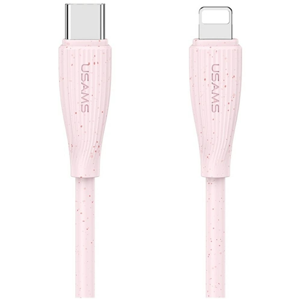 Kabel Usams USB-C - Apple Lightning 1 m růžový