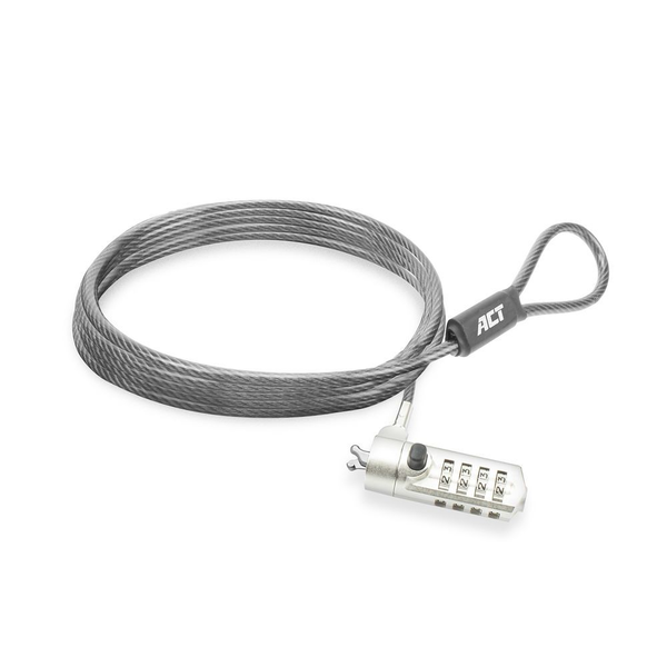 ACT AC9035 kabellås Metallic 2 m
