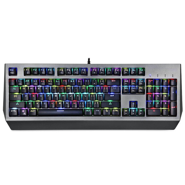 Motospeed CK99 механична игрална клавиатура с 1,6 м проводник, USB връзка, RGB осветление, сиво