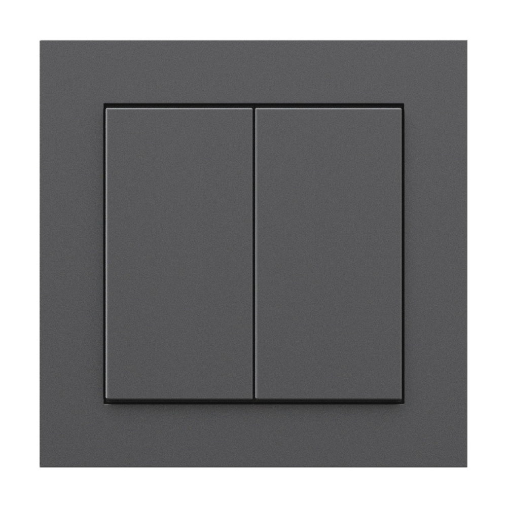 Senic Friends of Hue Smart vezeték nélküli kettős fali villanykapcsoló - Matt antracit (100158)