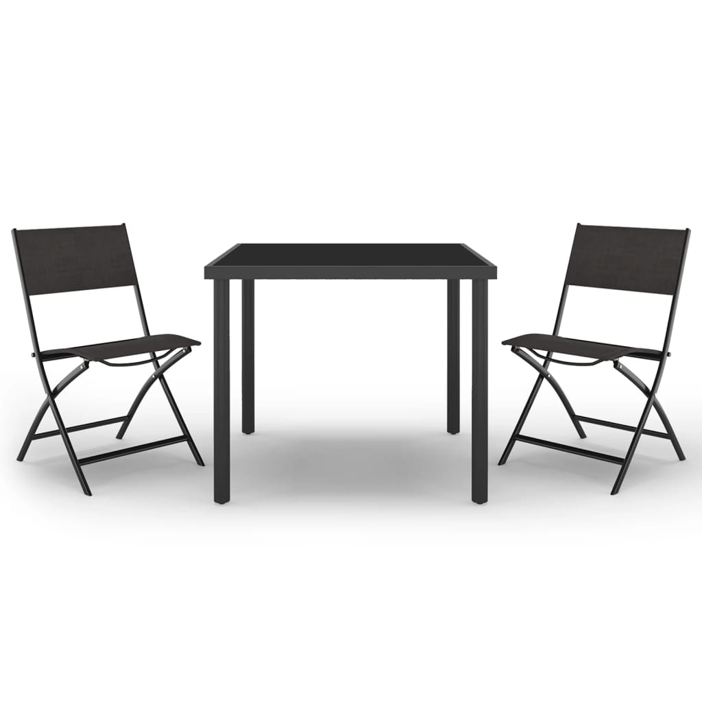 3 részes acél kültéri étkezőgarnitúra (3073512)