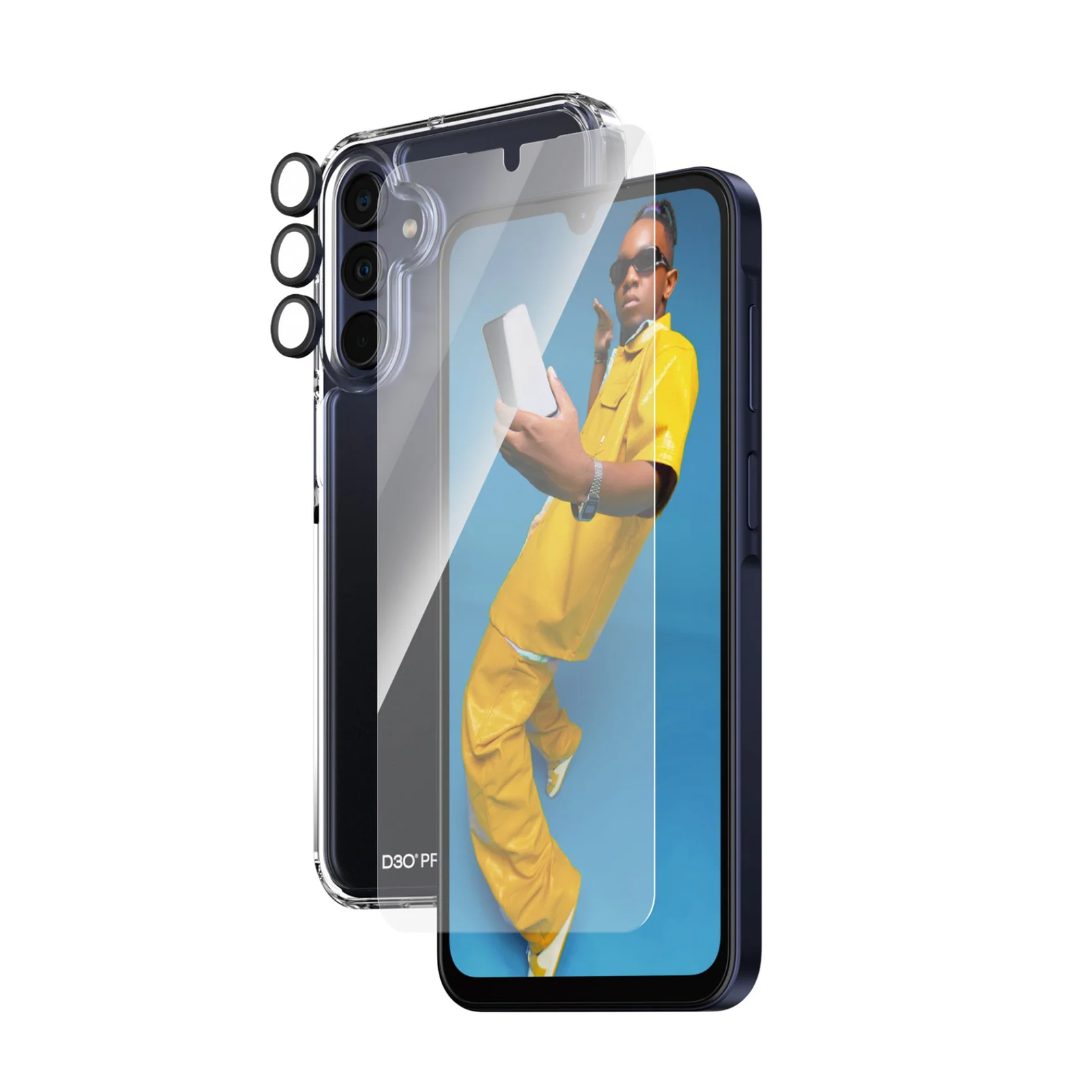 PanzerGlass 3-in-1 Samsung Galaxy New A14 A14 5G UWF Číra ochranná fólia na displej 1 kusov (B0463+7349)