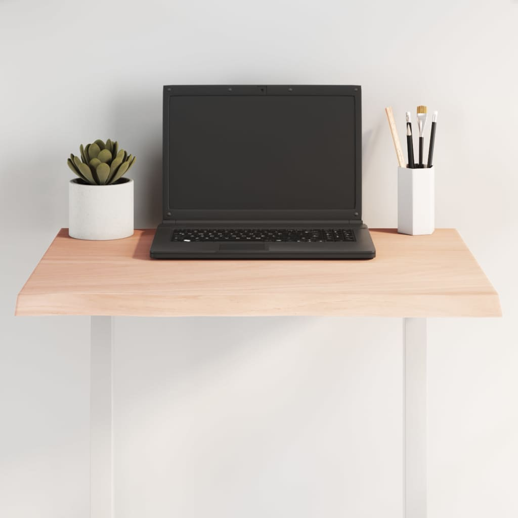 asztallap 60x50x2 cm kezeletlen tömörfa tölgyfa élőszegélyes (363866)