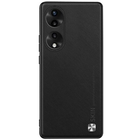 Gigapack Honor 90 5G bőr hatású szilikon tok fekete (GP-147945) (GP-147945)