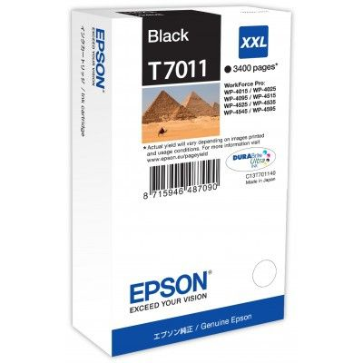 Epson T7011 blækpatron 1 stk Original Ekstra (Super) højt udbytte Sort